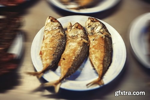 Collection of mackerel smoked fish dish meal food 25 HQ Jpeg