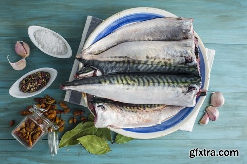 Collection of mackerel smoked fish dish meal food 25 HQ Jpeg