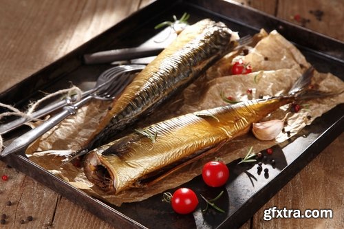 Collection of mackerel smoked fish dish meal food 25 HQ Jpeg