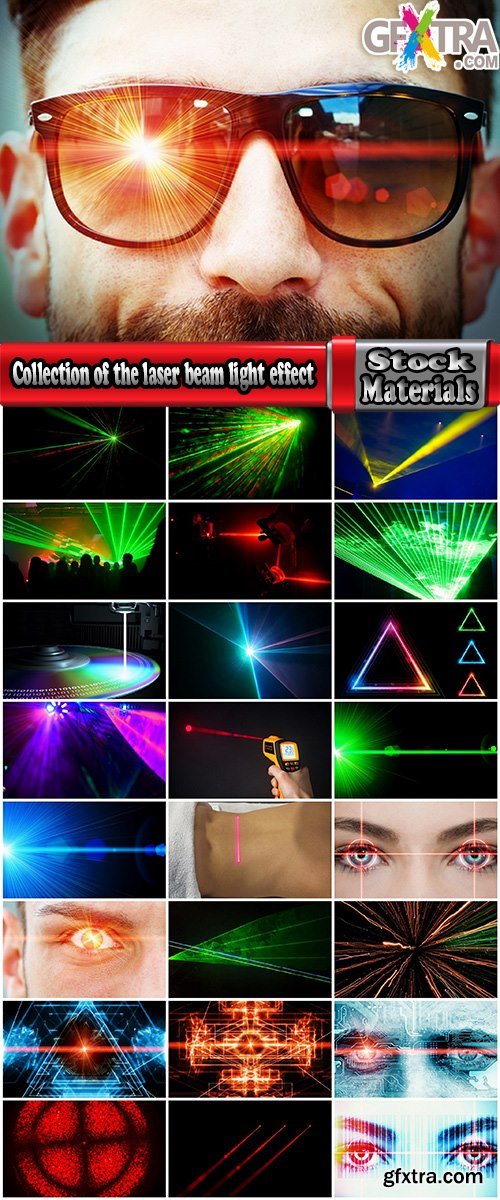 Collection of the laser beam light effect illumination 25 HQ Jpeg