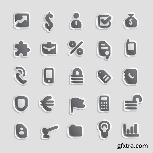 Collection logo icon web design element site 6-25 EPS