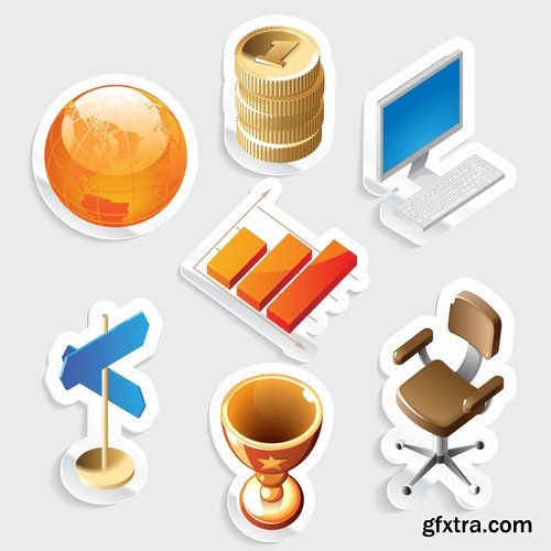 Collection logo icon web design element site 6-25 EPS