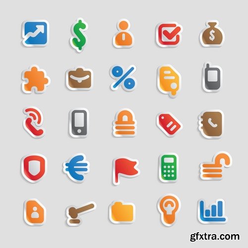 Collection logo icon web design element site 6-25 EPS