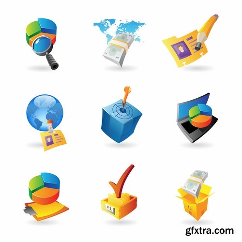 Collection logo icon web design element site 6-25 EPS