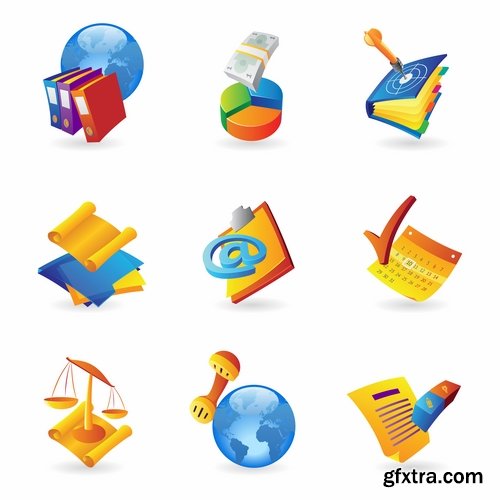 Collection logo icon web design element site 6-25 EPS