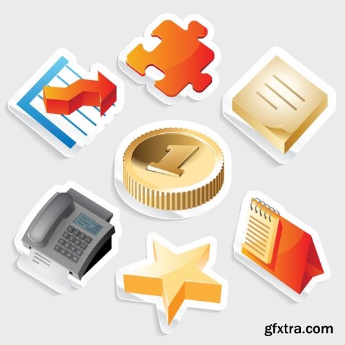 Collection logo icon web design element site 6-25 EPS