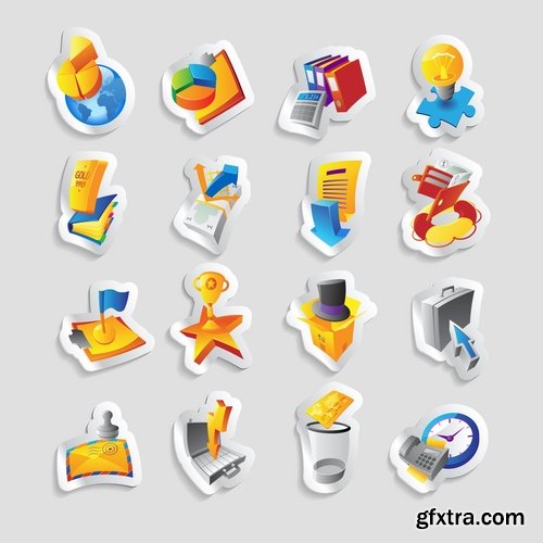 Collection logo icon web design element site 6-25 EPS