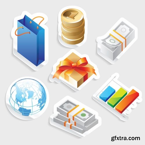 Collection logo icon web design element site 6-25 EPS