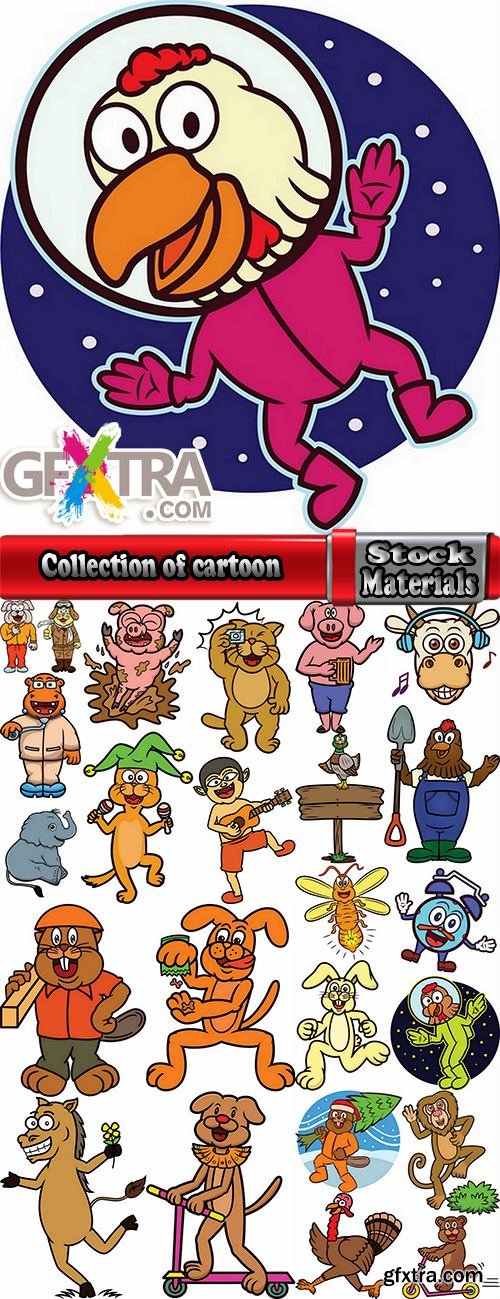 Collection of cartoon laugh smile fun a vector image 25 EPS