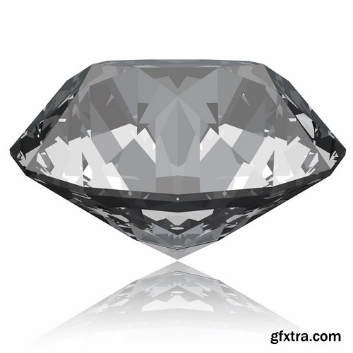 Collection diamond crystal diamond gem a vector Image 25 EPS