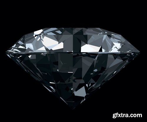 Collection diamond crystal diamond gem a vector Image 25 EPS