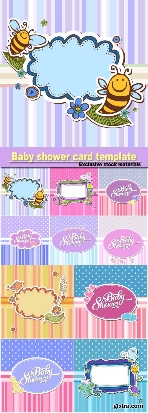 Baby shower card template