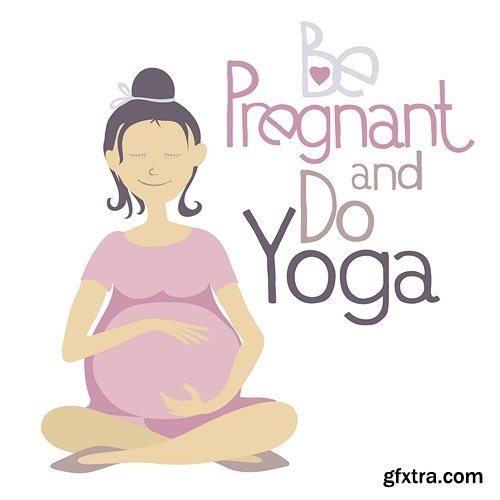 Template of Banner for advertising pregnant yoga