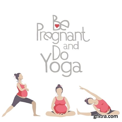 Template of Banner for advertising pregnant yoga