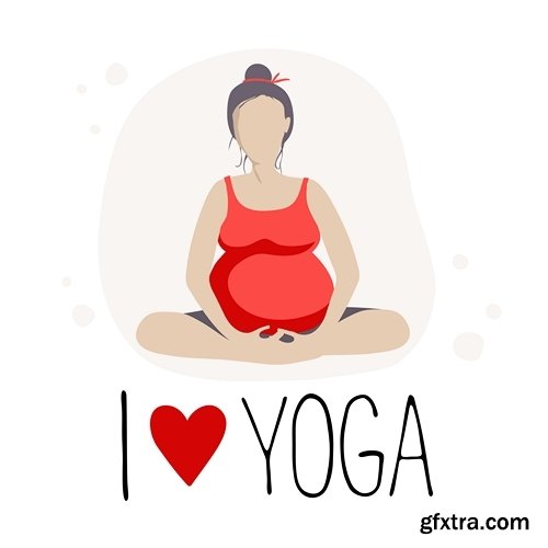 Template of Banner for advertising pregnant yoga