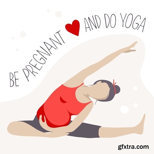 Template of Banner for advertising pregnant yoga