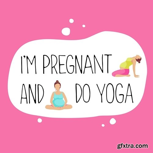 Template of Banner for advertising pregnant yoga