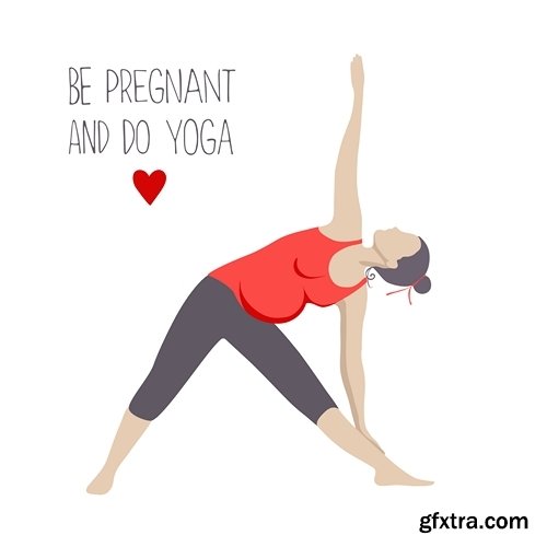 Template of Banner for advertising pregnant yoga