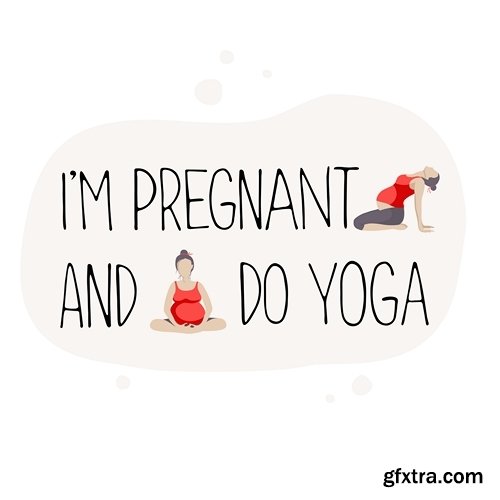 Template of Banner for advertising pregnant yoga