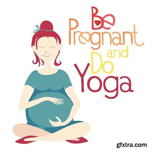 Template of Banner for advertising pregnant yoga