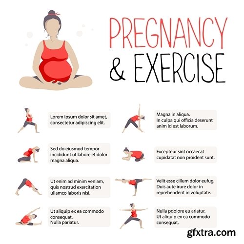 Template of Banner for advertising pregnant yoga