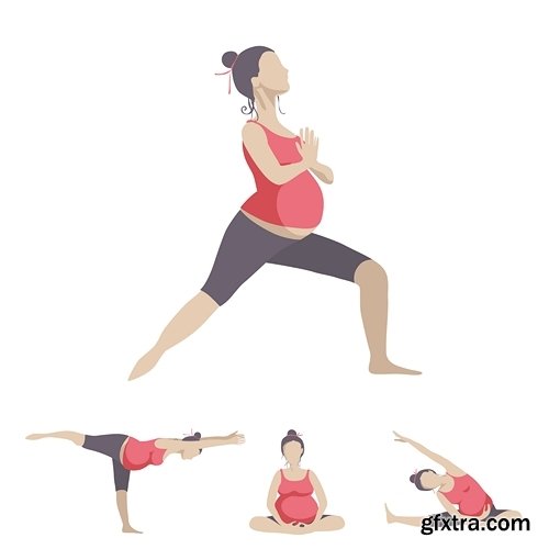 Template of Banner for advertising pregnant yoga