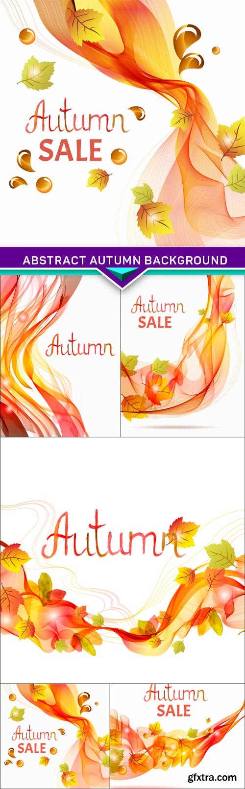 Abstract autumn colorful template background 5X EPS