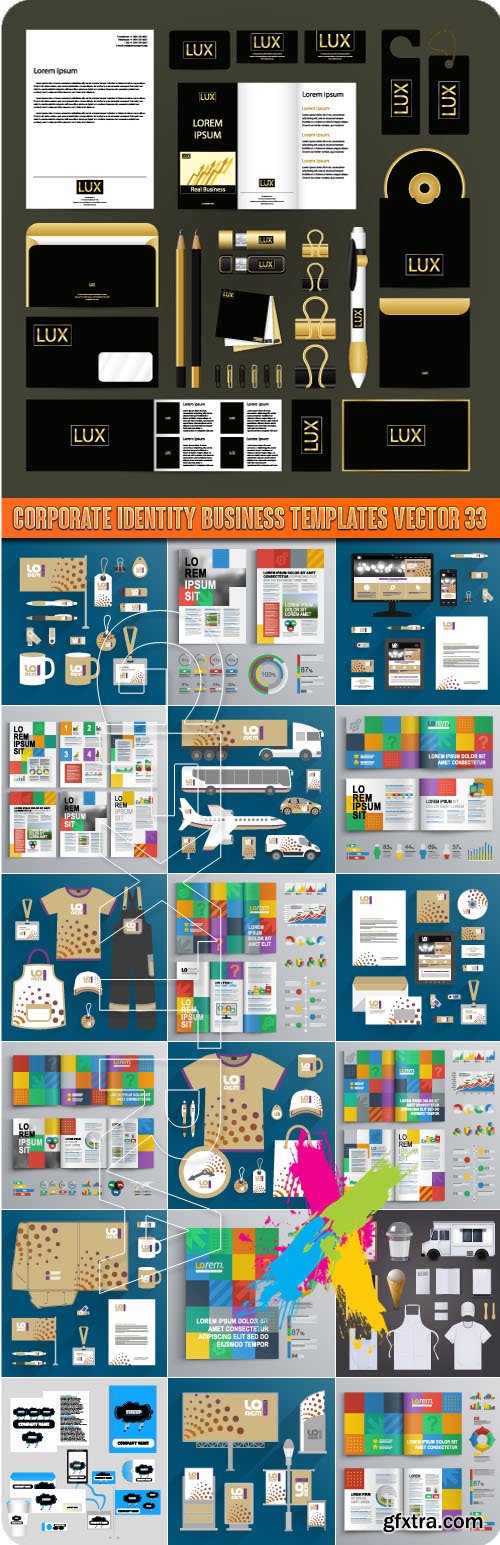 Corporate identity business templates vector 33