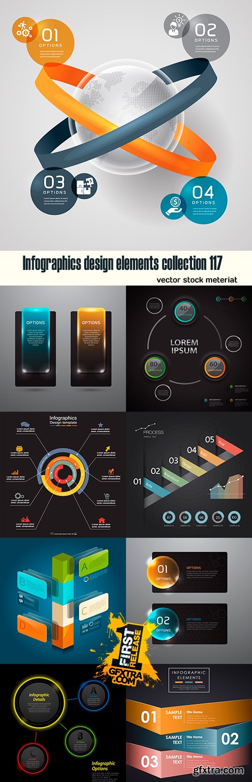 Infographics design elements collection 117