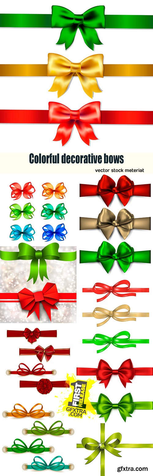 Colorful decorative bows