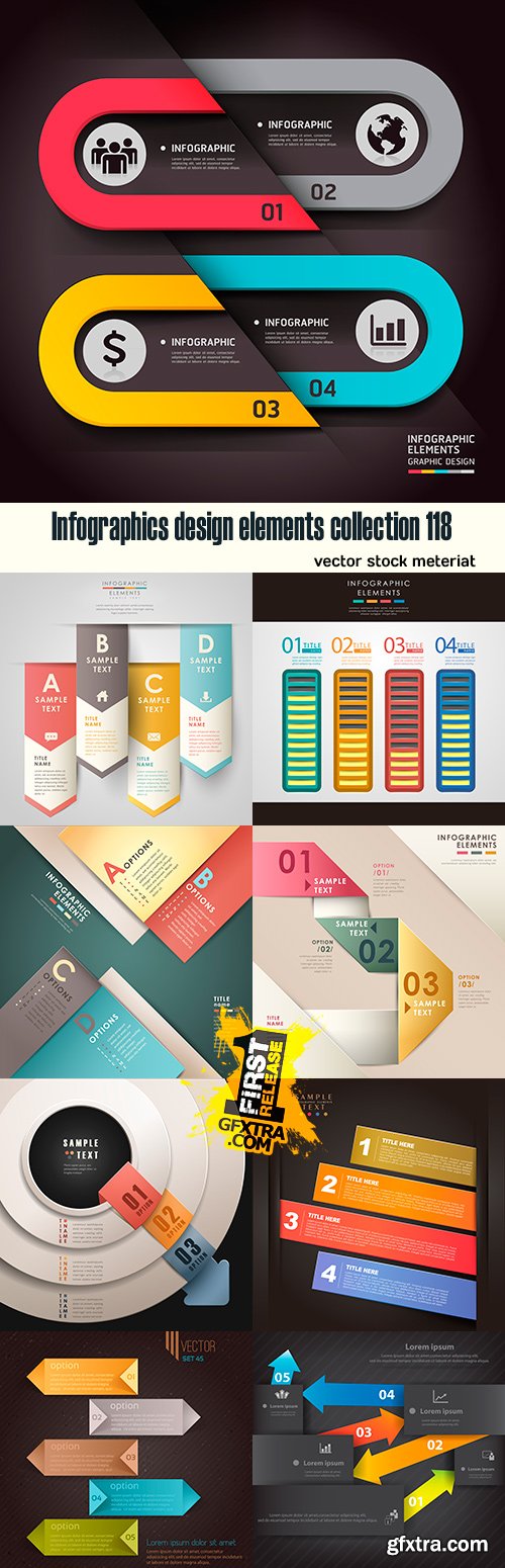 Infographics design elements collection 118