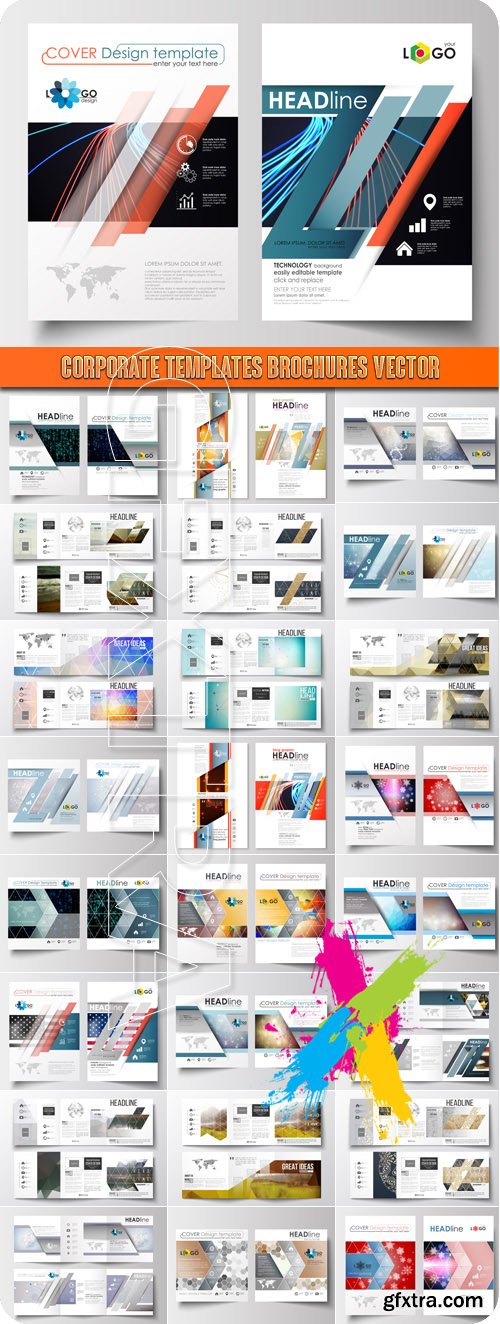 Corporate Templates Brochures vector