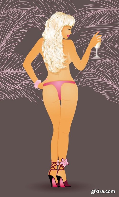 Collection of woman girl underwear vector image 25 EPS