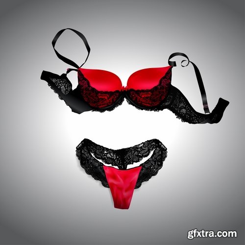 Collection of woman girl underwear vector image 25 EPS