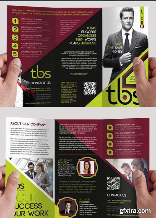 Business V12 Premium Tri-Fold PSD Brochure Template