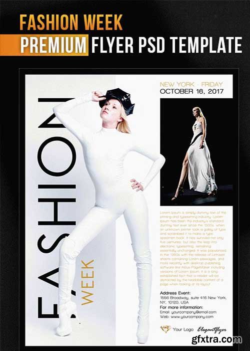 Fashion Week V4 Flyer PSD Template + Facebook Cover