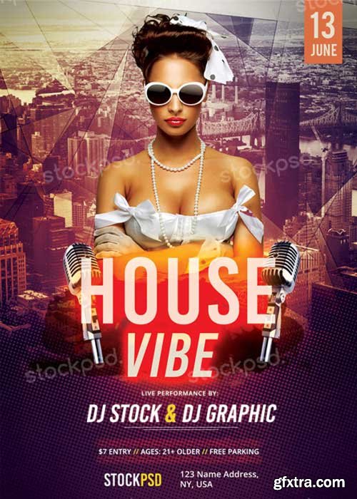 House Vibe V7 PSD Flyer Template