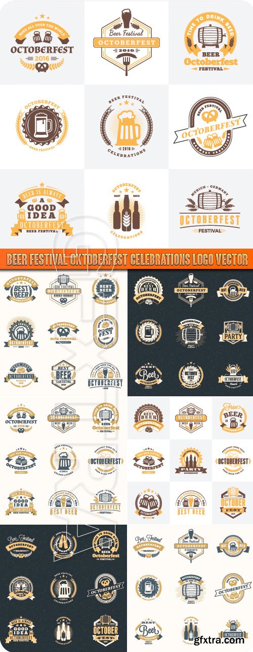 Beer Festival Oktoberfest celebrations logo vector