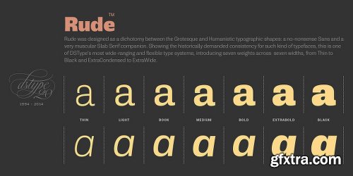 Rude Font Family - 14 Fonts