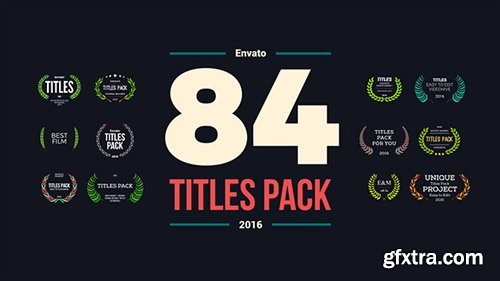 Videohive - 84 Titles Pack - 17776800