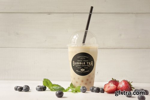 Bubble tea Coctail mockup