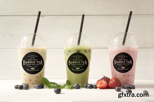 Bubble tea Coctail mockup