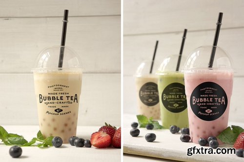 Bubble tea Coctail mockup