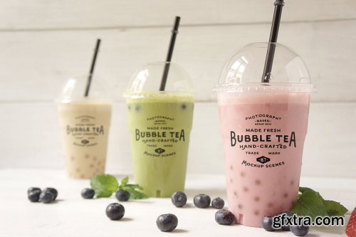 Bubble tea Coctail mockup