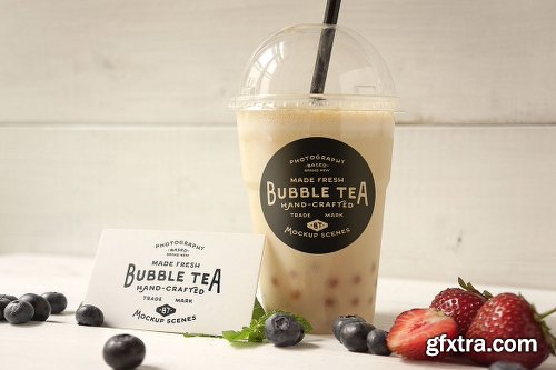 Bubble tea Coctail mockup