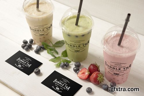 Bubble tea Coctail mockup