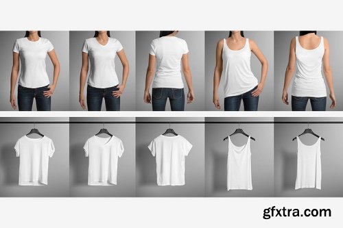 T-Shirt Mockup Female Model