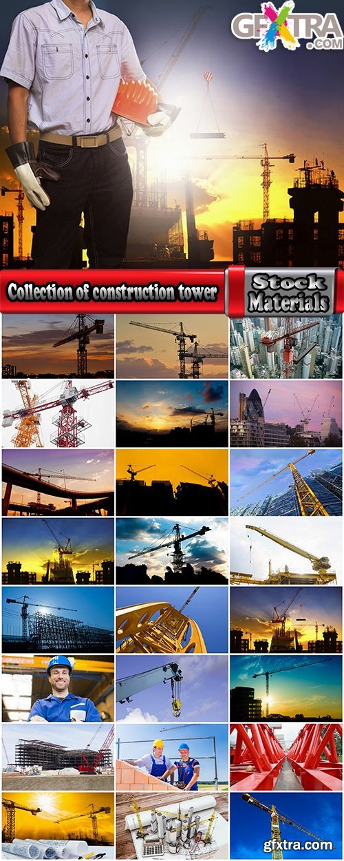 Collection of construction tower crane hook a cable winch 25 HQ Jpeg