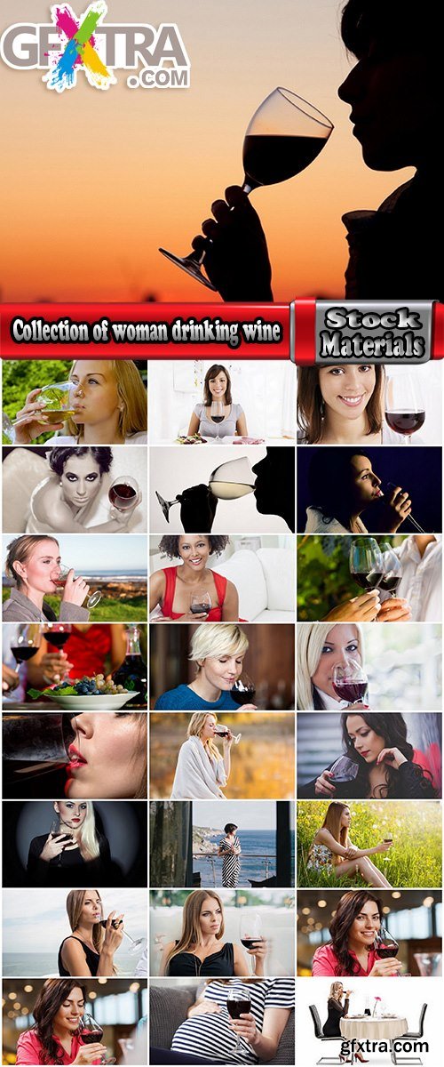 Collection of woman girl drinking wine glass cup jar 25 HQ Jpeg