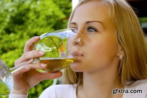 Collection of woman girl drinking wine glass cup jar 25 HQ Jpeg